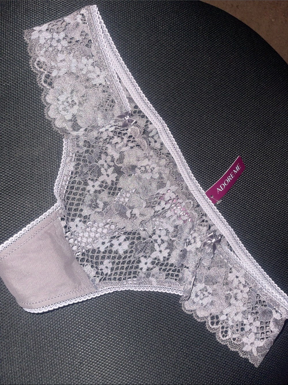 Adore Me Lavender Floral Lace Bikini Panty